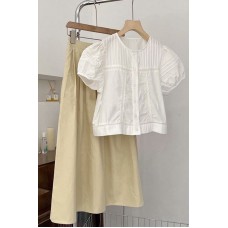 Spring -Summer Elegant Dress White Silk Dress